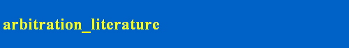 arbitration_literature