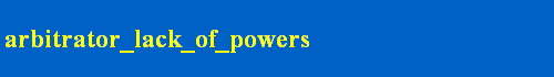 arbitrator_lack_of_powers